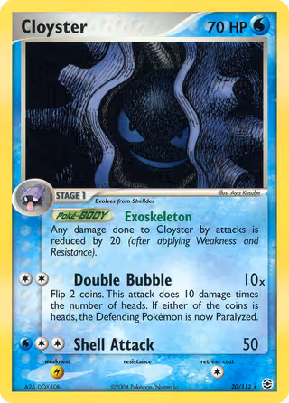 Cloyster 20/112 Pokemon card