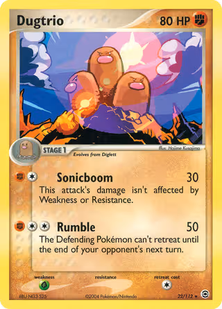 Dugtrio 22/112 Pokemon card