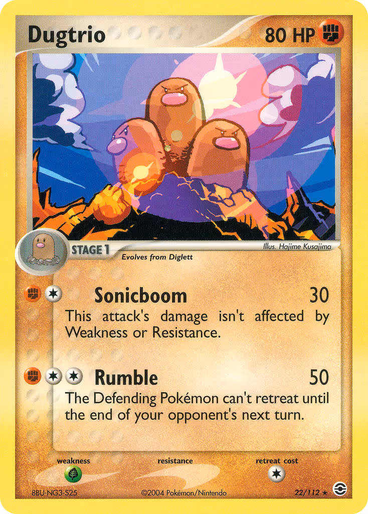 Dugtrio 22/112 Pokemon card