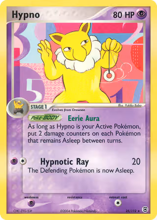 Hypno 25/112 Pokemon card