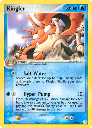 Kingler 26/112 Pokemon card