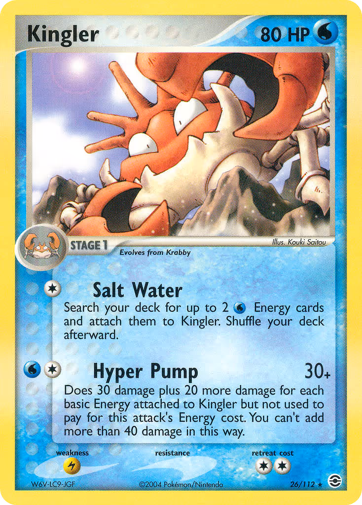 Kingler 26/112 Pokemon card