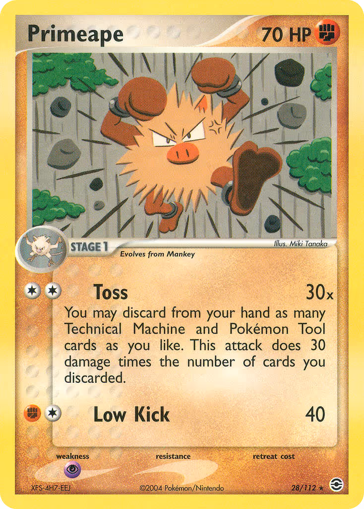 Primeape 28/112 Pokemon card