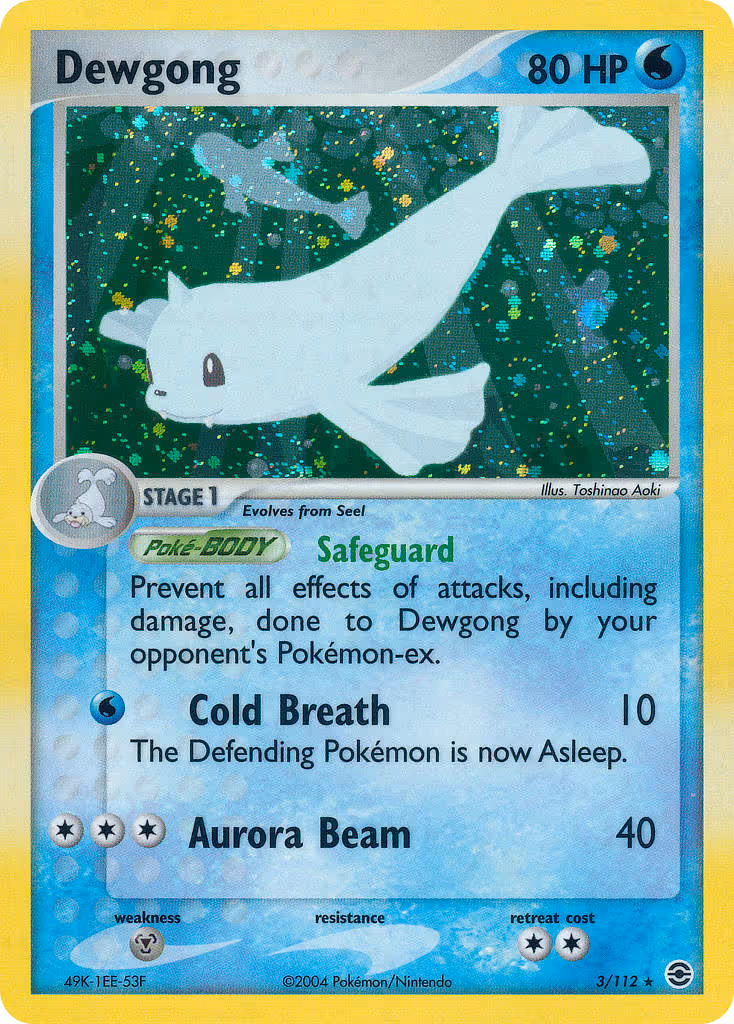 Dewgong 3/112 Pokemon card