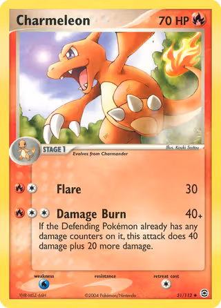 Charmeleon 31/112 Pokemon card