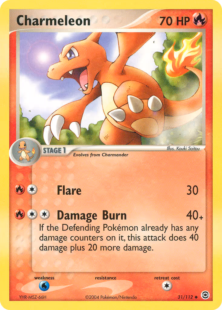 Charmeleon 31/112 Pokemon card