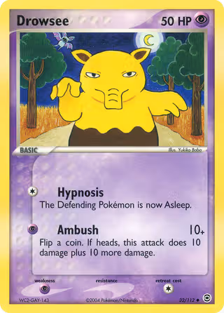 Drowzee 32/112 Pokemon card