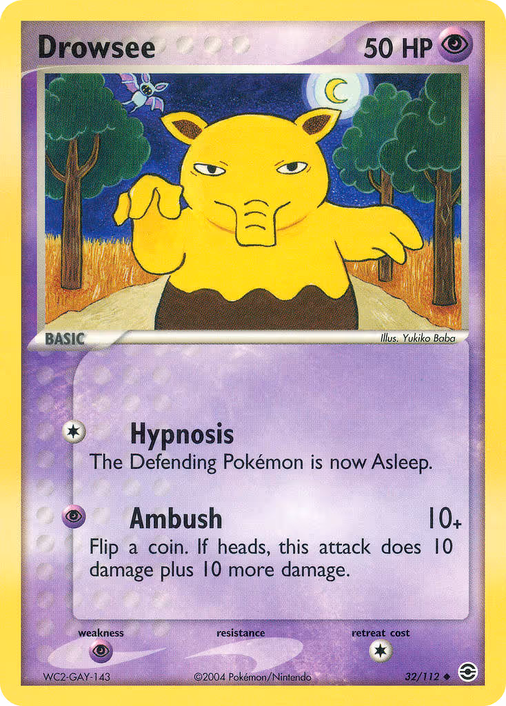 Drowzee 32/112 Pokemon card