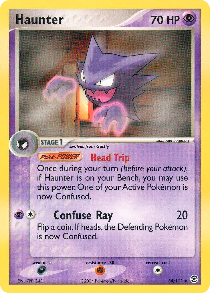 Haunter 34/112 Pokemon card