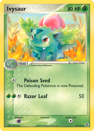 Ivysaur 35/112 Pokemon card