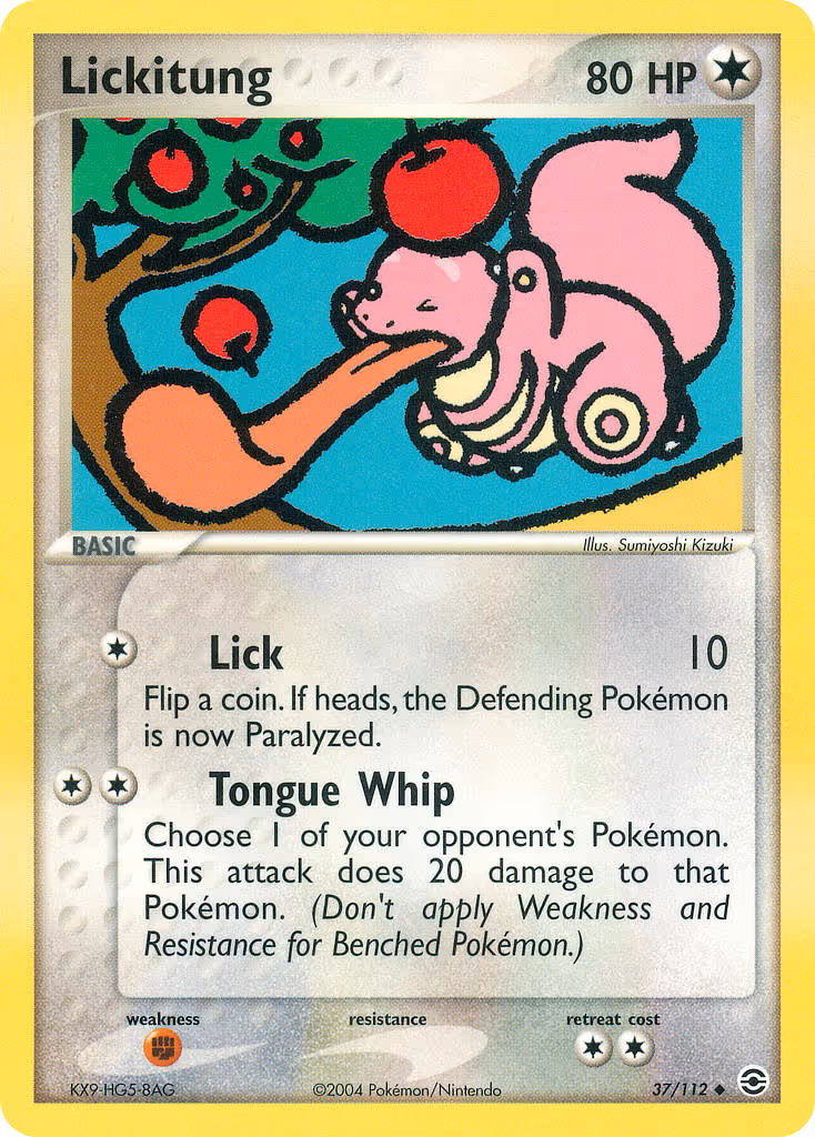 Lickitung 37/112 Pokemon card