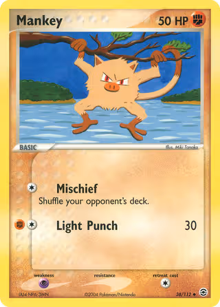 Mankey 38/112 Pokemon card