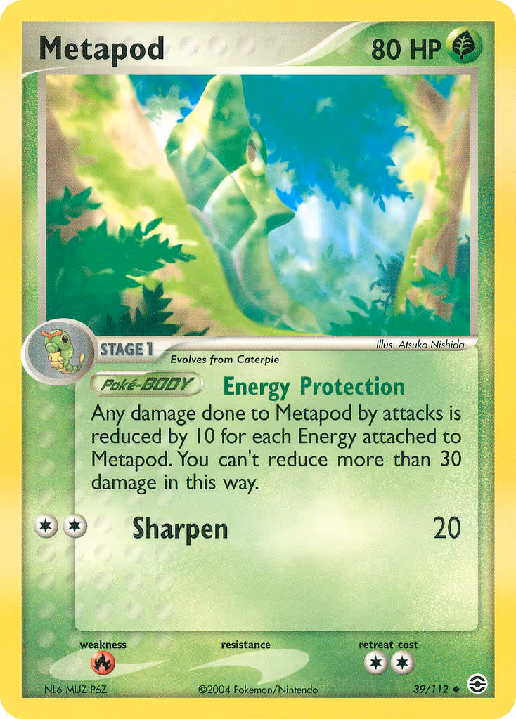 Metapod 39/112 Pokemon card