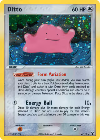 Ditto 4/112 Pokemon card