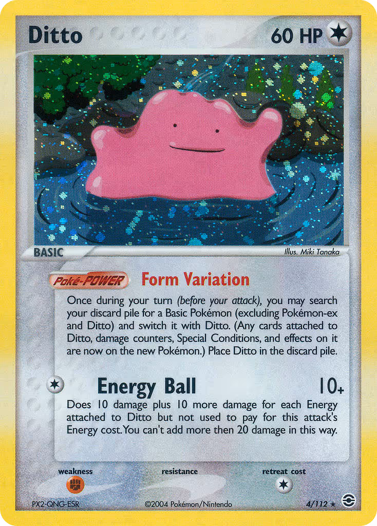 Ditto 4/112 Pokemon card