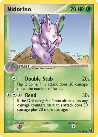 Nidorino 41/112 Pokemon card