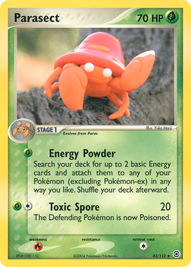 Parasect 43/112 Pokemon card