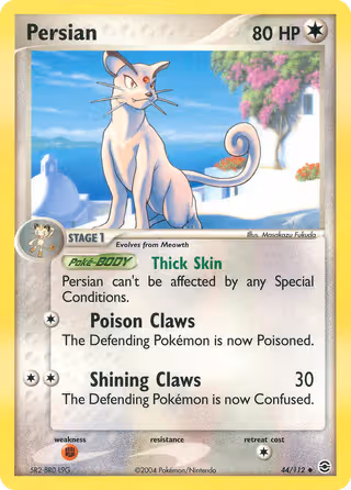 Persian 44/112 Pokemon card