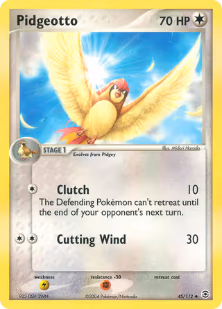 Pidgeotto 45/112 Pokemon card