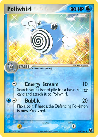 Poliwhirl 46/112 Pokemon card