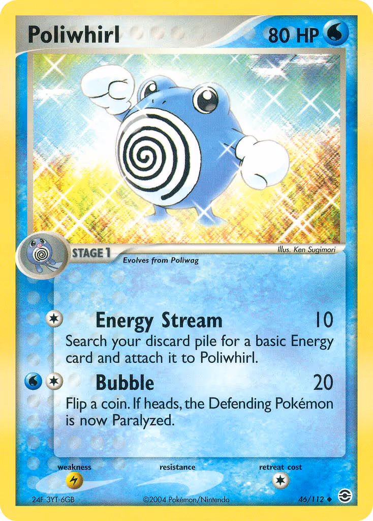 Poliwhirl 46/112 Pokemon card