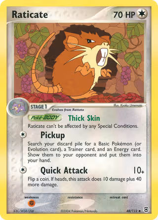 Raticate 48/112 Pokemon card
