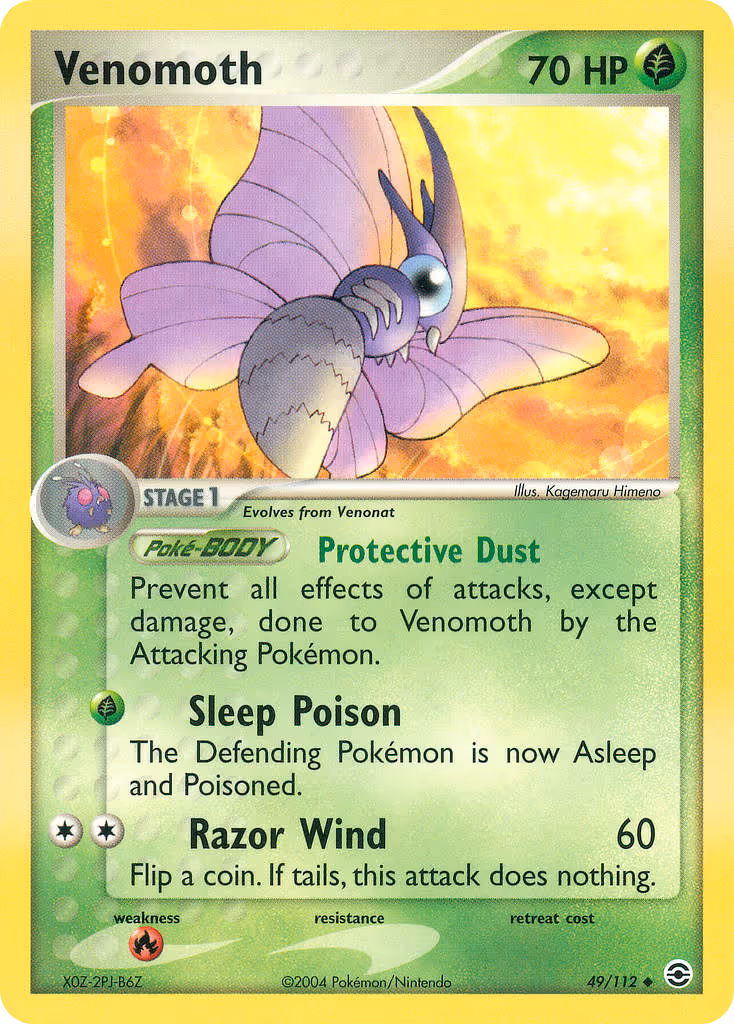 Venomoth 49/112 Pokemon card