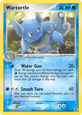 Wartortle 50/112 Pokemon card