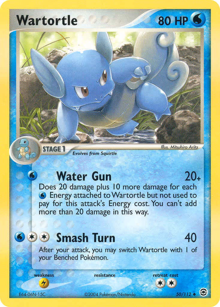 Wartortle 50/112 Pokemon card