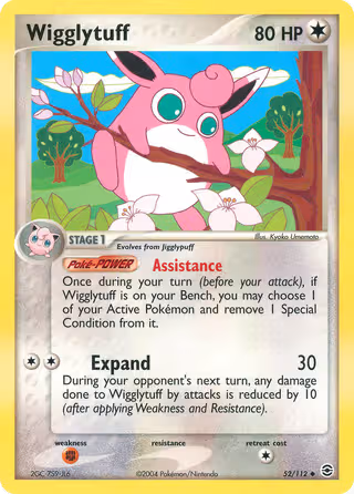 Wigglytuff 52/112 Pokemon card