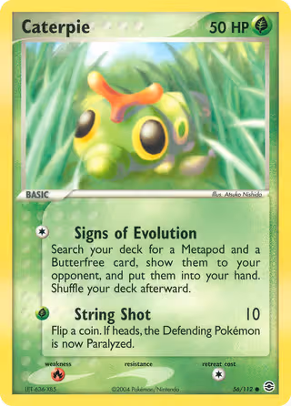 Caterpie 56/112 Pokemon card