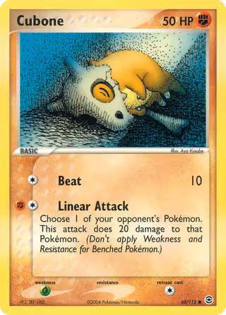 Cubone 60/112 Pokemon card