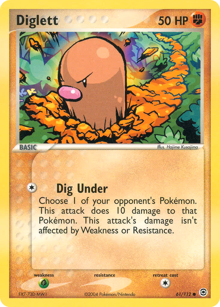 Diglett 61/112 Pokemon card