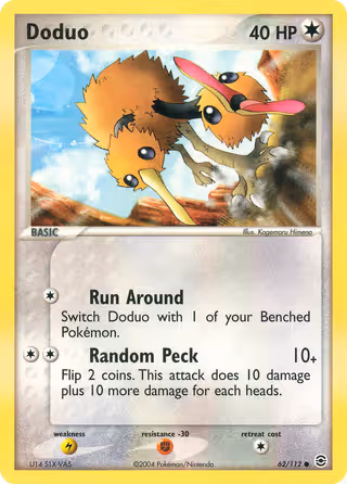 Doduo 62/112 Pokemon card