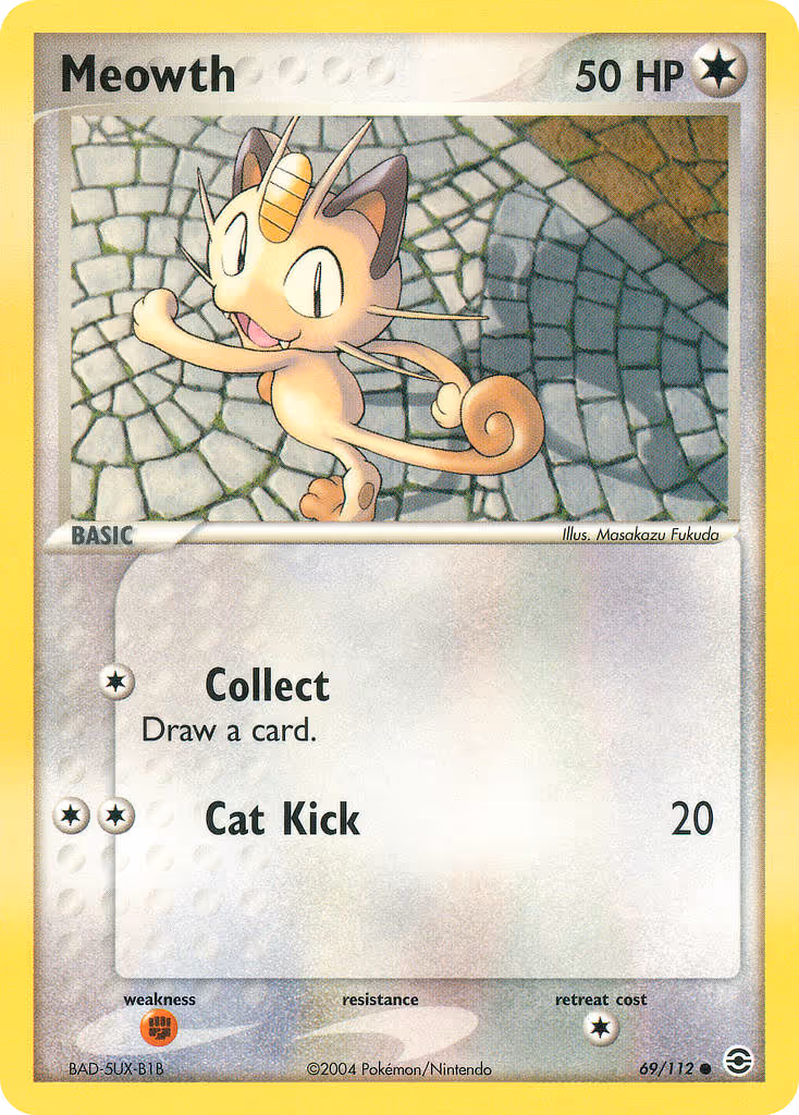 Meowth 69/112 Pokemon card