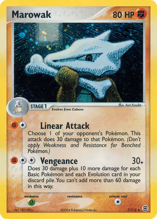 Marowak 7/112 Pokemon card