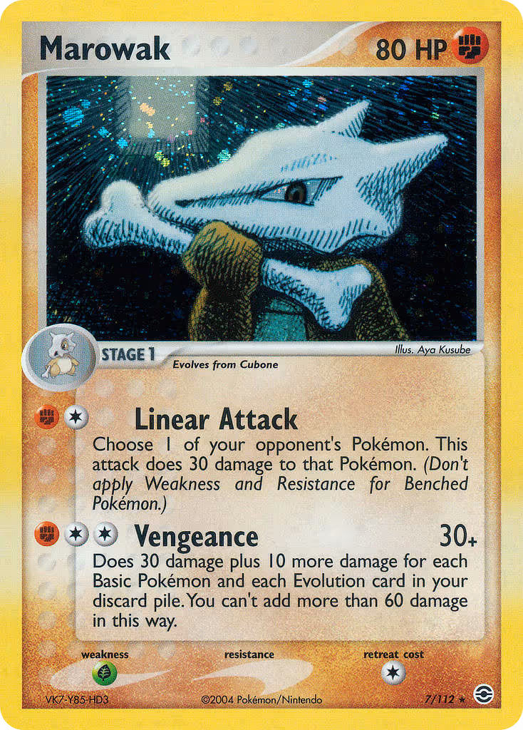 Marowak 7/112 Pokemon card