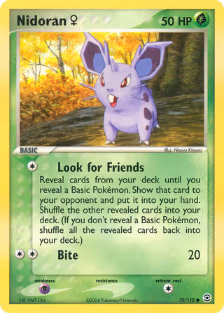 Nidoran♀ 70/112 Pokemon card