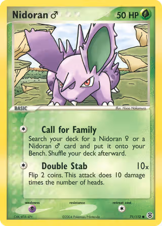 Nidoran♂ 71/112 Pokemon card