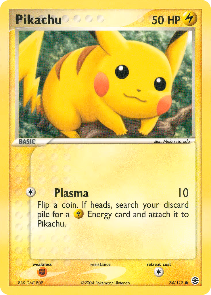 Pikachu 74/112 Pokemon card