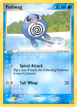 Poliwag 75/112 Pokemon card