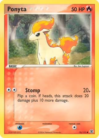 Ponyta 76/112 Pokemon card