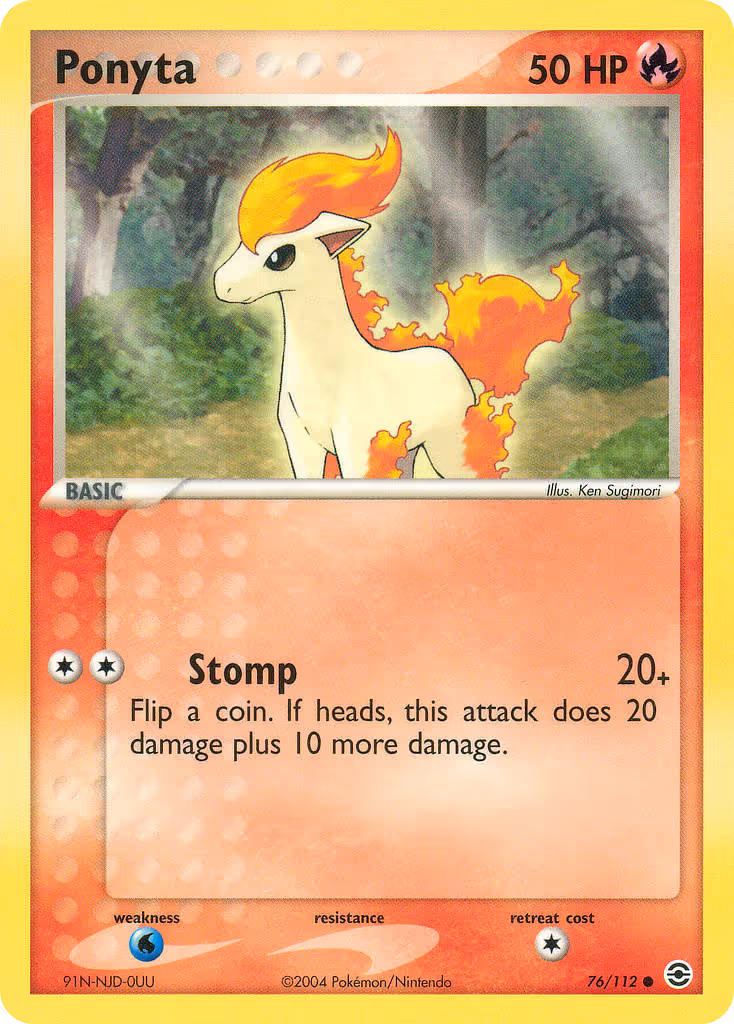 Ponyta 76/112 Pokemon card