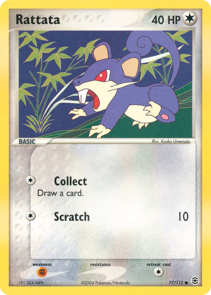 Rattata 77/112 Pokemon card