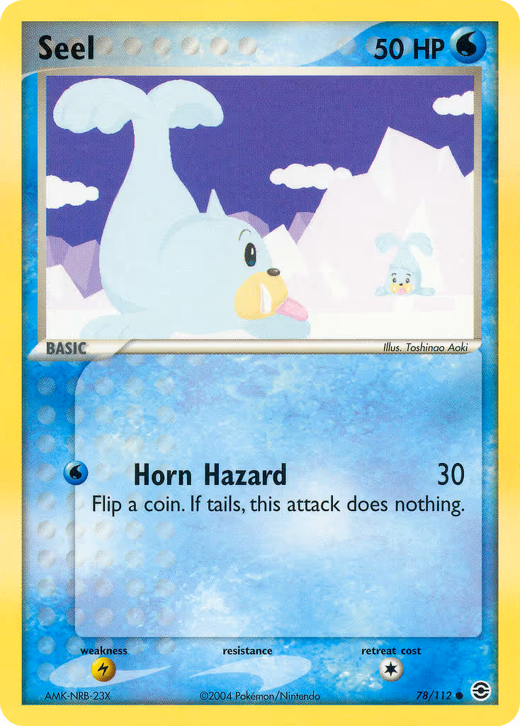 Seel 78/112 Pokemon card
