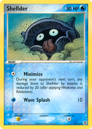 Shellder 79/112 Pokemon card