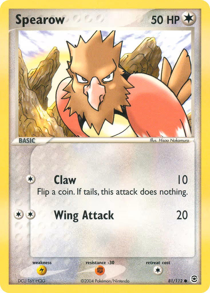 Spearow 81/112 Pokemon card