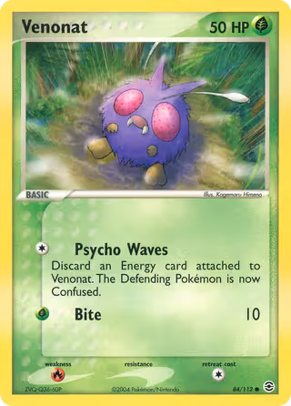 Venonat 84/112 Pokemon card