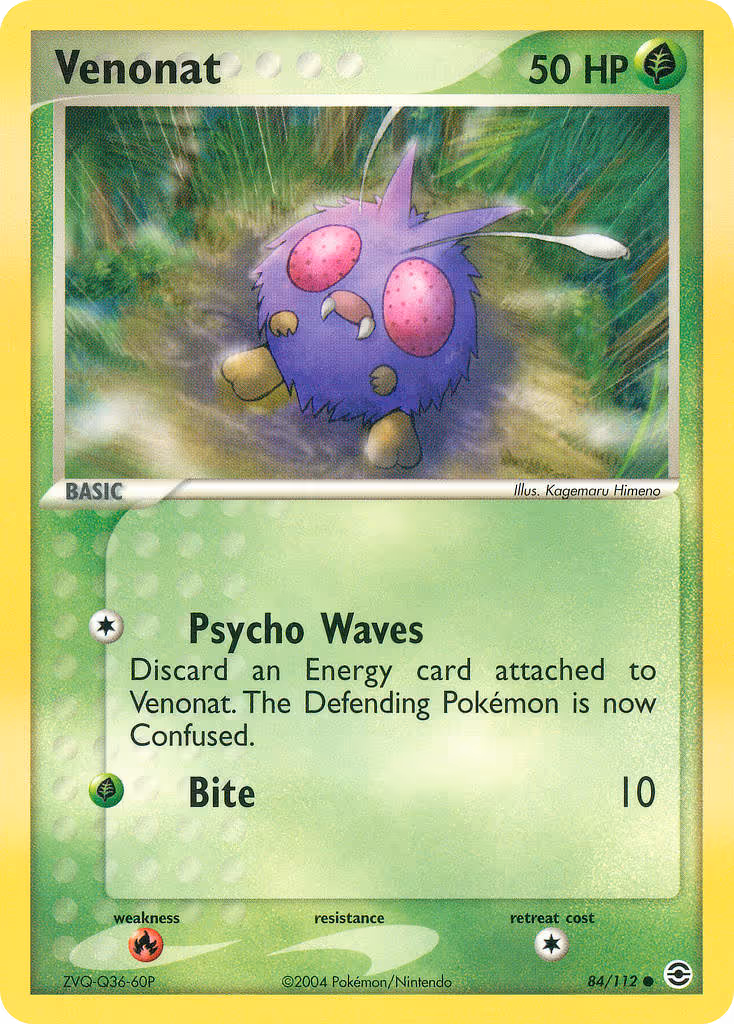 Venonat 84/112 Pokemon card