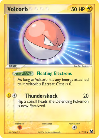 Voltorb 85/112 Pokemon card